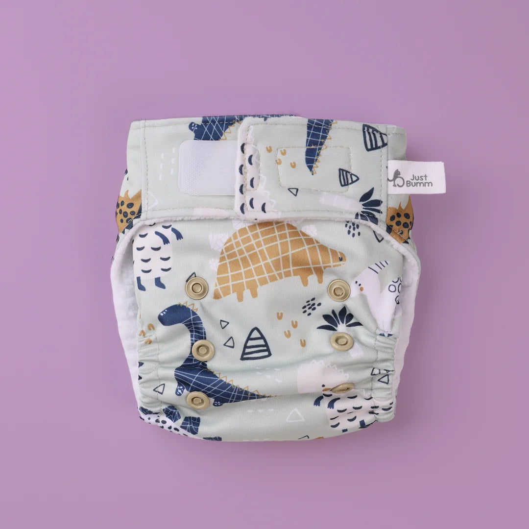 Reusable Leakproof Diaper - Dinorawr Newborn Cloth Diaper - Just Bumm