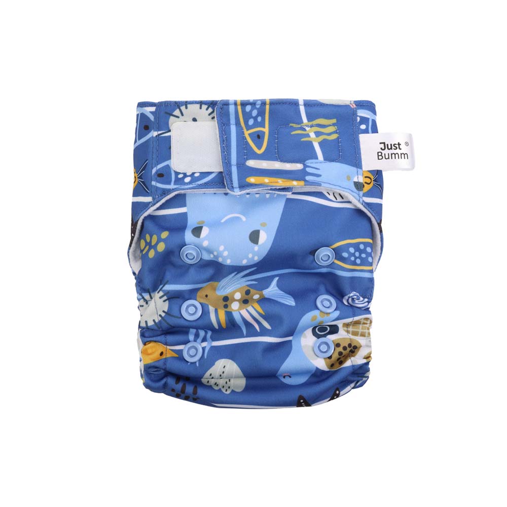 Just Bumm Newborn Cloth Diaper - Ocean Retreat