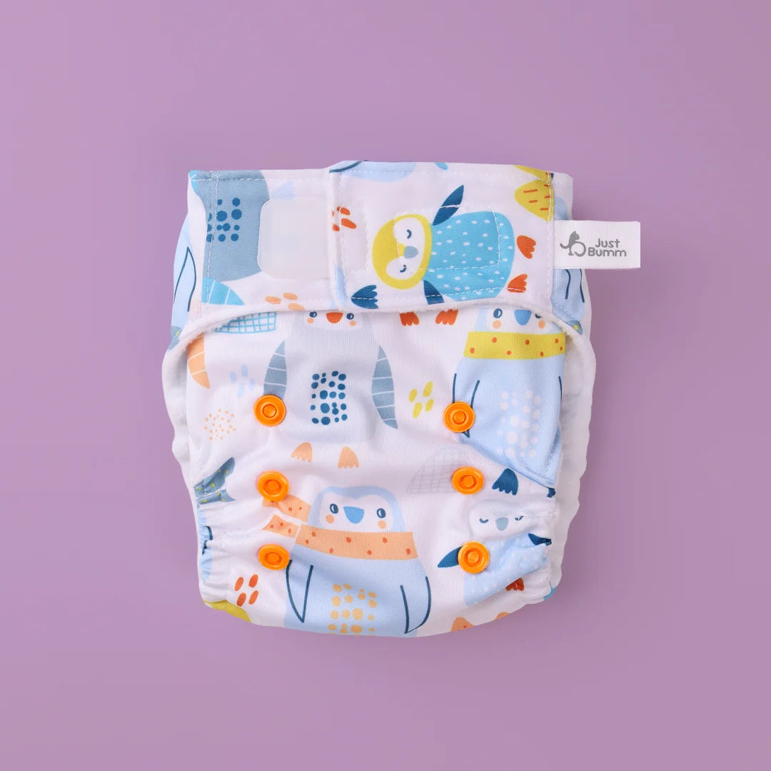 Reusable Leakproof Diaper - Puffin Newborn Cloth Diaper - Just Bumm