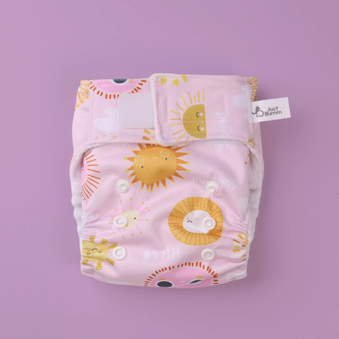 Reusable Leakproof Diaper - Sunshine Newborn Cloth Diaper - Just Bumm