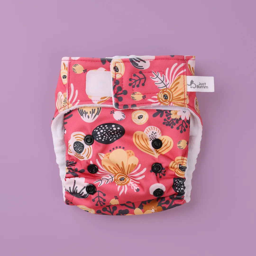 Reusable Leakproof Diaper - The Secret Garden Newborn Cloth Diaper - Just Bumm