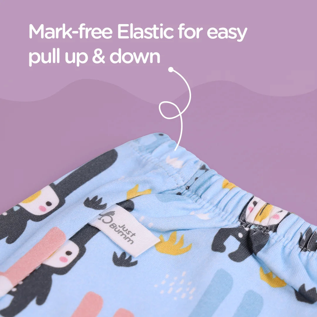 Mark-free Elastic Training Pants for Easy Pull Up and Down - Just Bumm Bunny Trails