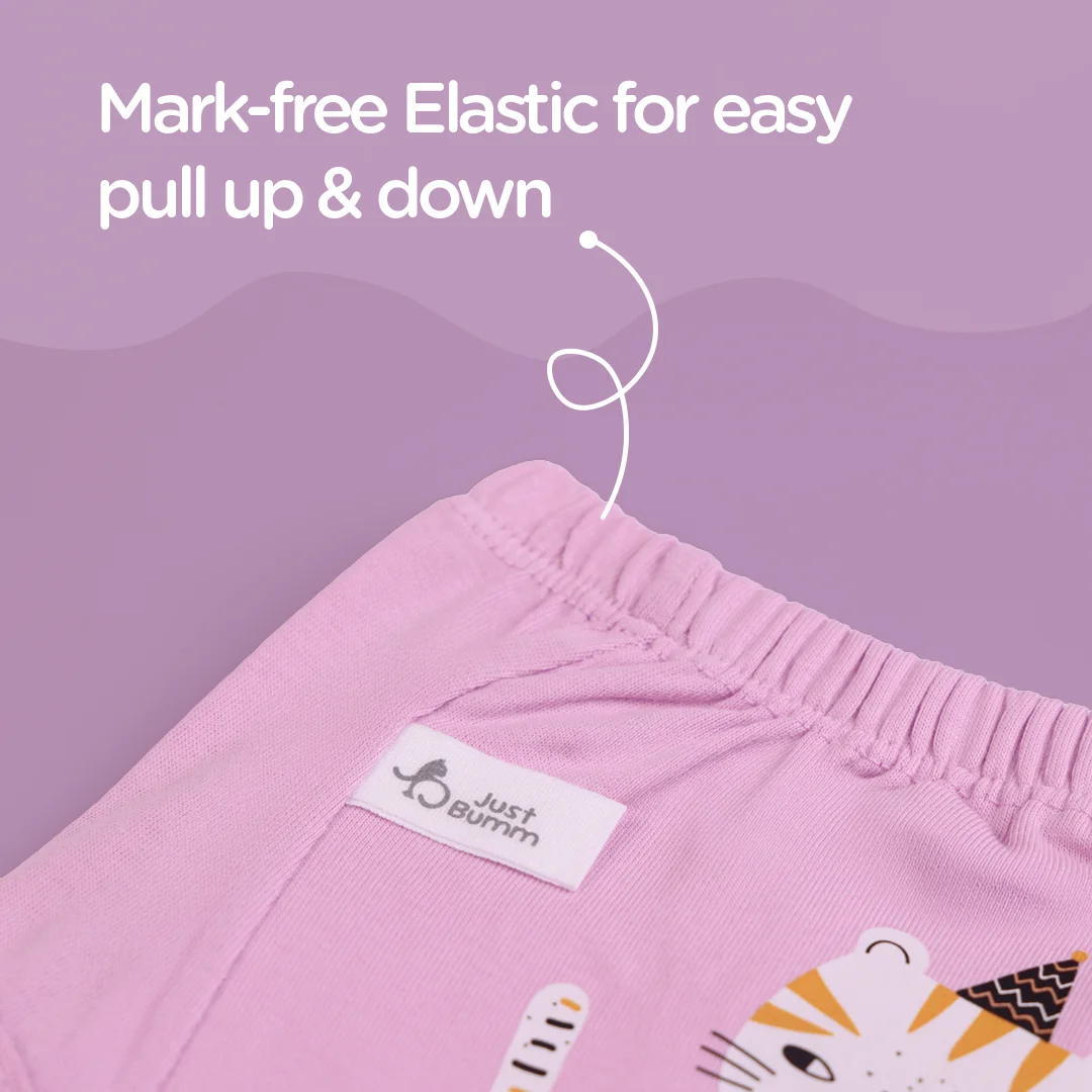 Mark-free Elastic Training Pants for Easy Pull Up and Down - Just Bumm Regal Whiskers