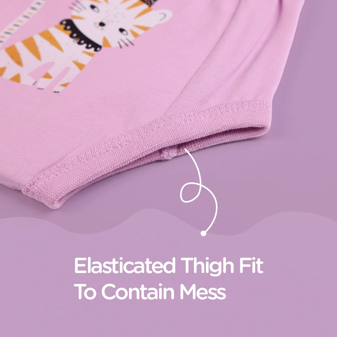 Mess-free Padded Underwear with snug thigh fit - Just Bumm Regal Whiskers