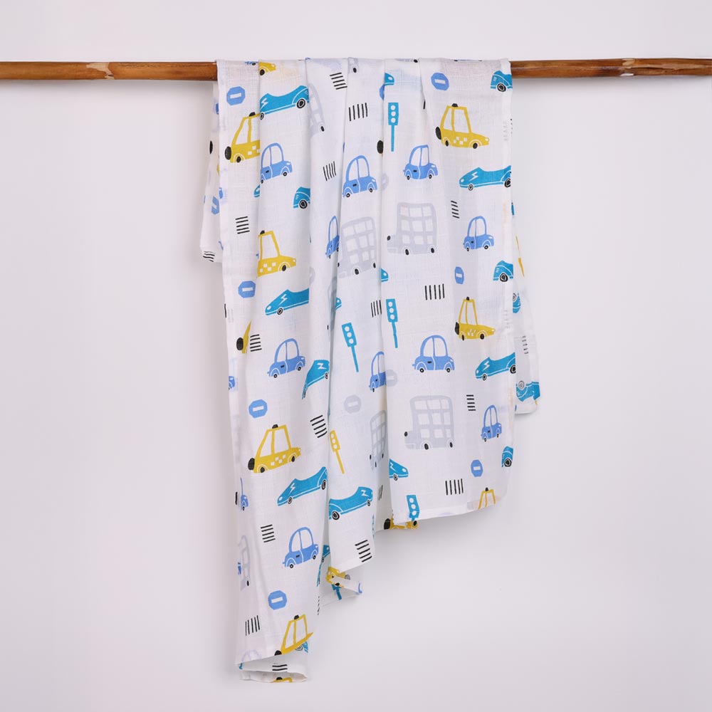 Organic Cotton Muslin Swaddle for Newborn Babies - Happy Trip