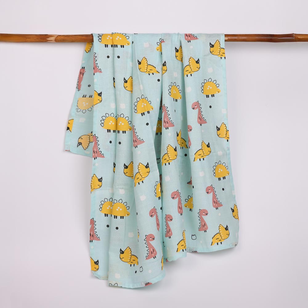Organic Cotton Muslin Swaddle for Newborn Babies - Giant Roar