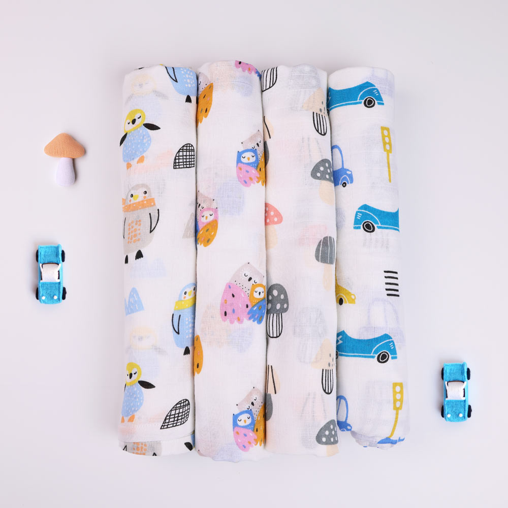 Organic Cotton Muslin Swaddle for Newborn Babies - Playful Parade