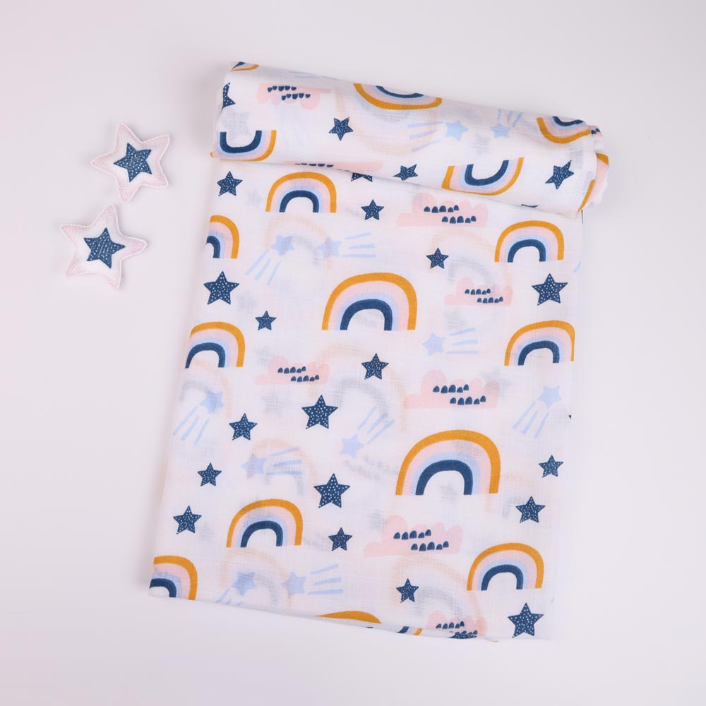 Softest Muslin Swaddle for Babies - Sparkle Sky