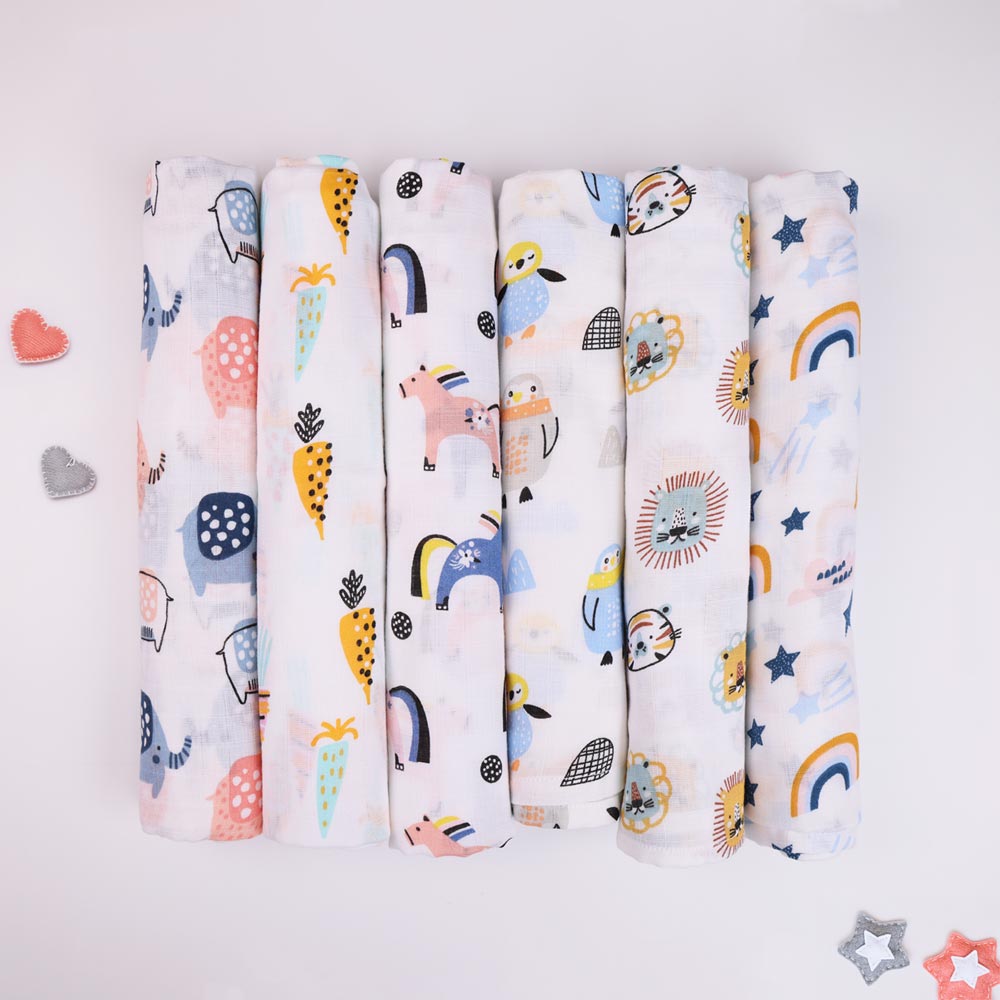 Organic Cotton Muslin Swaddle for Newborn Babies - Sweet Slumber