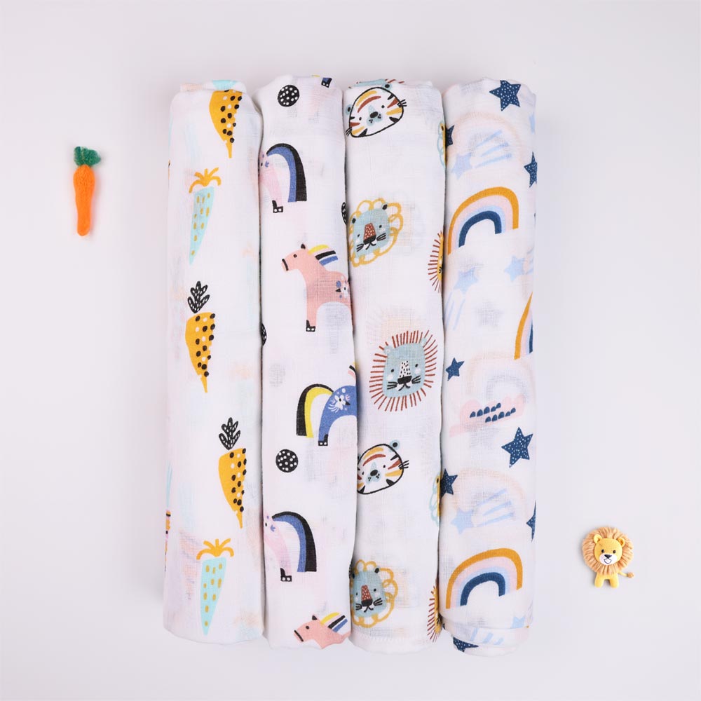 Organic Cotton Muslin Swaddle for Newborn Babies - Tiny Daydream