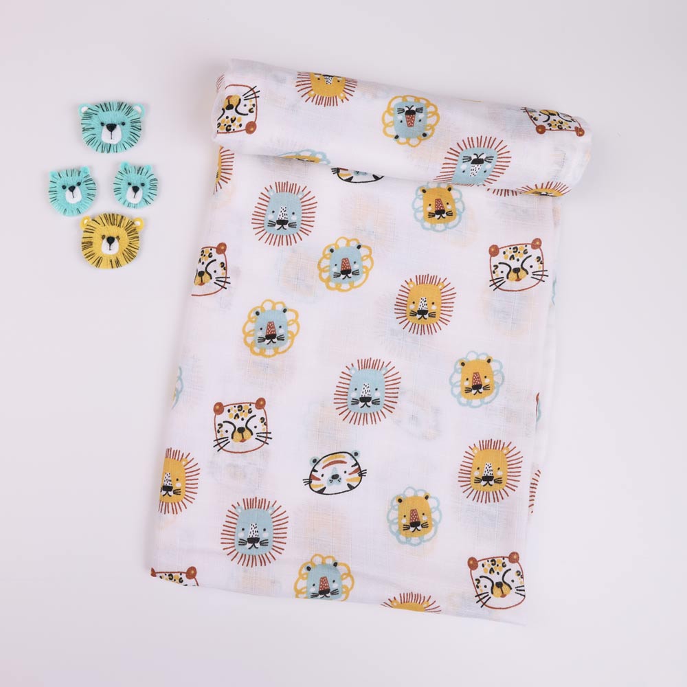 Softest Muslin Swaddle for Babies - Jungle Kings
