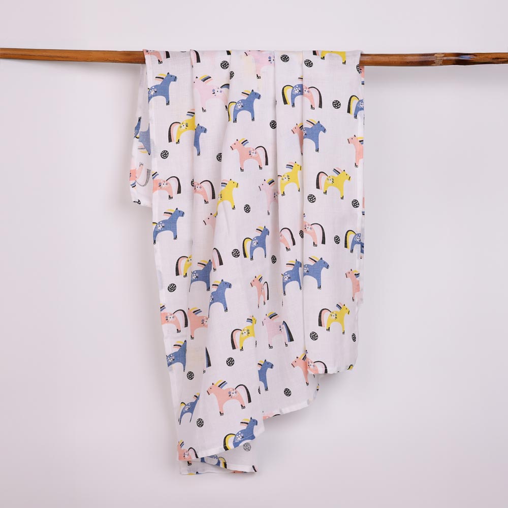 Organic Cotton Muslin Swaddle for Newborn Babies - Fantasy Trails