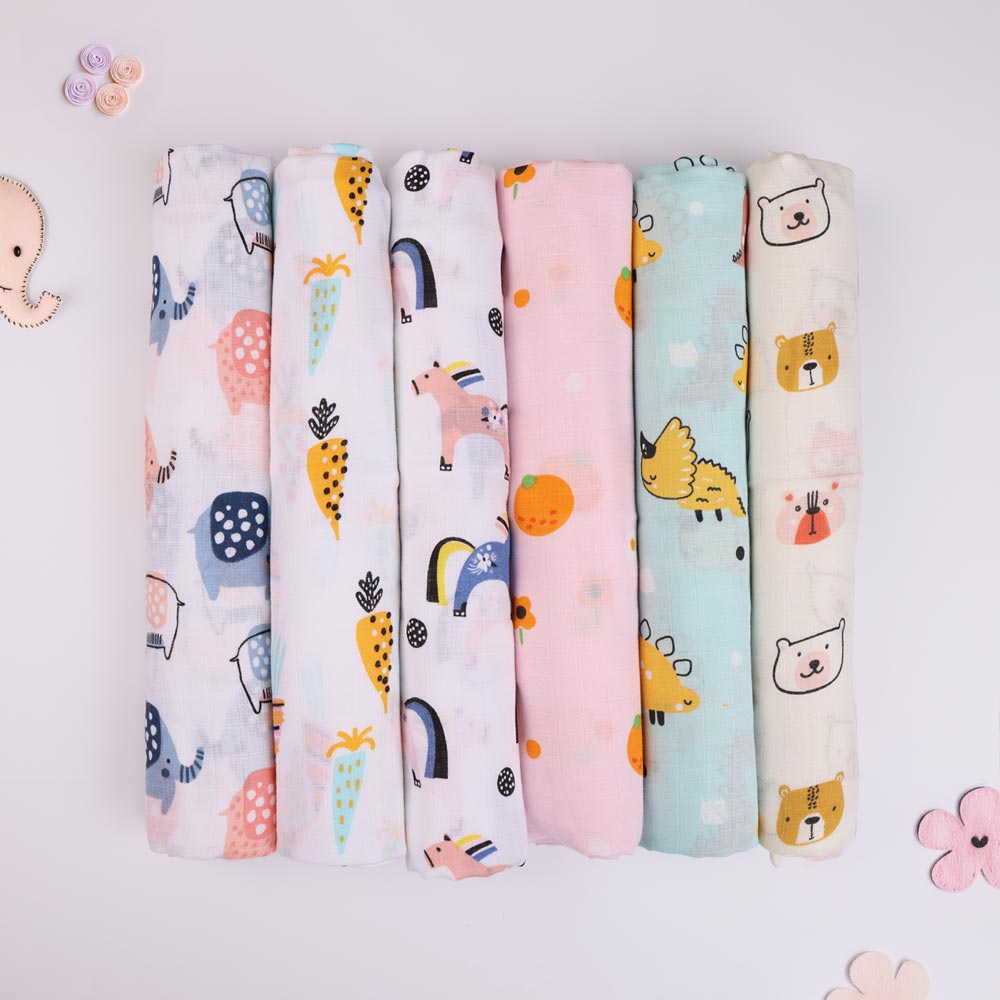 Organic Cotton Muslin Swaddle for Newborn Babies - Whimsy Wraps