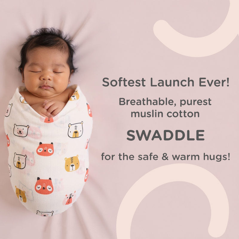 Organic Cotton Muslin Swaddle for babies - Just Bumm