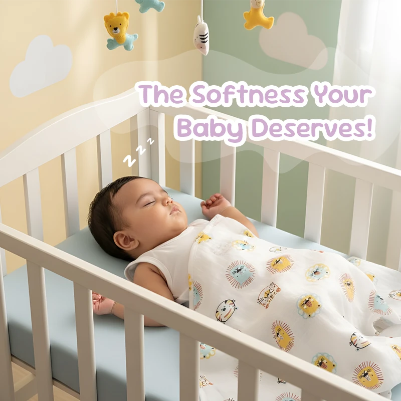 100% Organic Muslin Swaddle For Babies