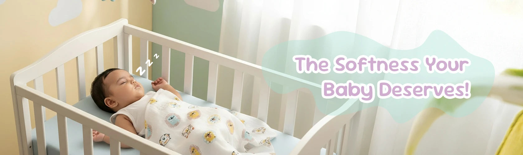 100% Organic Muslin Swaddle For Newborn Babies